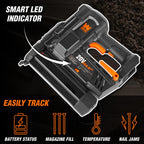 WEN 20V Max Cordless 18-Gauge Brad Nailer with 2.0Ah Battery and Charger