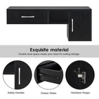 BarberPub Barber Wall Mount Station with Drawers, Beauty Multi-Functional Storage Cabinet 2530