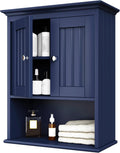 Wood Medicine Cabinet with Doors, Bathroom Wall Cabinet