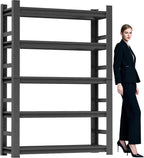 Garage Shelving Units and Storage 5 Tier Adjustable Storage Shelves Heavy Duty Metal Shelving Utility Industrial Shelving Rack for Garage Warehouse Pantry Basement,Black