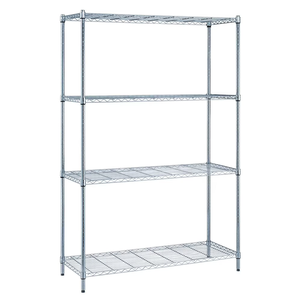 Quantum Storage Systems Shelving Unit, Wire in Carbon Steel Material, Chrome Color