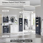 Modern Bathroom Wall Cabinet, Wall Mounted Medicine Storage Organizer with Shelves for Home Organization