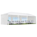 Welax 10'x30' Outdoor Party Tent with 5 Removable Sidewalls, Outdoor Gazebo Event Tent for Garden, Patio and Backyard, White