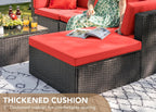 5-Piece All-Weather Patio Furniture Set with Cushions, Outdoor Wicker Conversation Sofa Set for Garden, Deck & Backyard