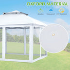 AVAWING 12x12 ft Outdoor Pop-up Canopy Party Tent Easy Setup Patio Wedding Tent, Khaki