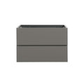 Wall Mount Bathroom Cabinet Without Basin, Gray Two-Drawer Storage Unit with Pre-Assembled Design for Space-Saving Modern Bathrooms