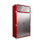 Seville Classics UltraHD Mega 2-Door Lockable Stacker Storage Cabinet, 48" W X 24" D X 18.5" H, Graphite