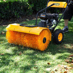 Stark 31" Walk Behind Gas Power Sweeper Dirt Debris Cleaning Path 196cc 7HP Gas Engine - for Leaves, Dirt, and Gravel