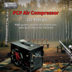 TUDIVING PCP Air Compressor, Built in Converter, 4500psi/300bar Pcp Compressor Auto stop