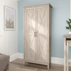 Key West Tall Storage Cabinet with Doors in Bing Cherry - Engineered Wood