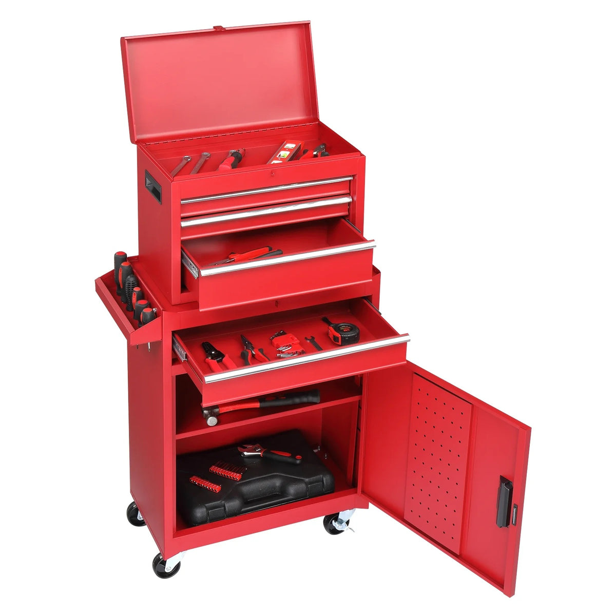 Zimtown Rolling Tool Chest, 4-Drawer Tool Box Organizer, Tool Storage Cabinet