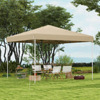 CoSoTower 13' X 13' Pop Up Tent, Instant Sun Shelter, Tents for Parties, Height Adjustable, with Wheeled Carry Bag for Outdoor, Garden, Patio, Parties, Beige