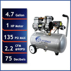 California Air Tools 4710W 1 HP 4.7 Gallon Quiet Air Compressor