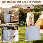 Portable Toddler Travel Bed, 3 in 1 Foldable Toddler Floor Bed No Assembly