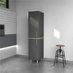 Inval Kratos 70" Engineered Wood Storage Garage Cabinet, Gray/Maple