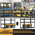 TrumanPick Storage Shelves 2500LBS Metal Wire Shelving Units Garage Storage Rack 48"W x 18"D x 72"H Heavy Duty Adjustable Industrial Shelving