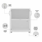 Pemberly Row Garage Storage Cabinet with Doors in White - Engineered Wood