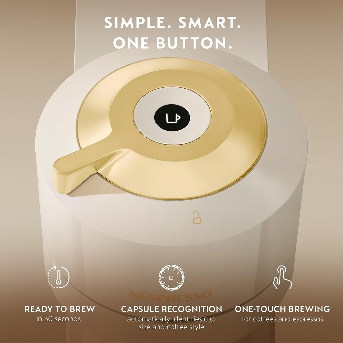 Vertuo Next Coffee and Espresso Maker, Creamy White and Gold