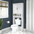 Bush Furniture Key West Over The Toilet Storage Cabinet in Driftwood Gray