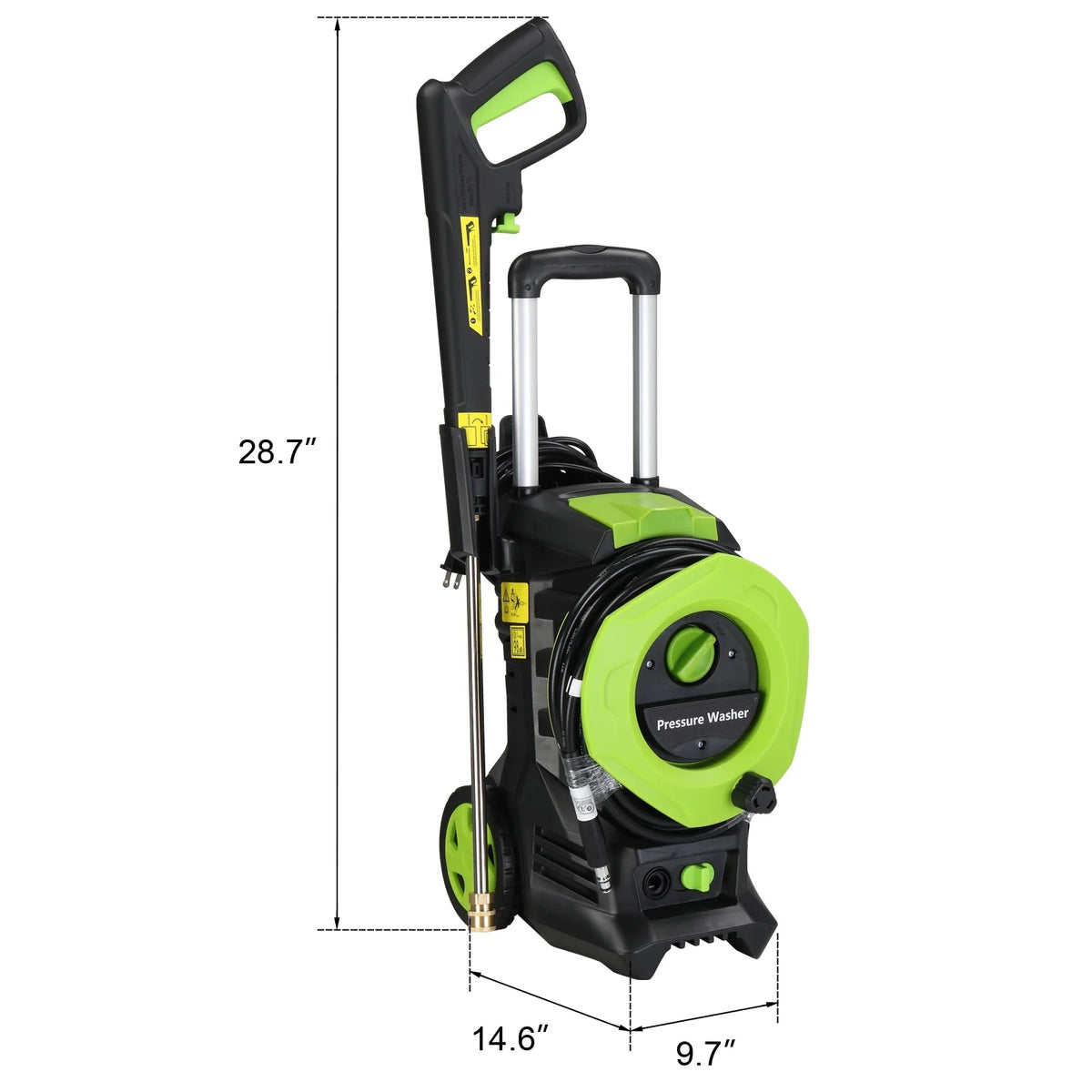 Seizeen Pressure Washer, Power Washer Electric Powered Max 3300 PSI 2 GPM, 1800W 110V Motor, with Foam Cannon & 7.3M Hose, Car House Garden Cleaning