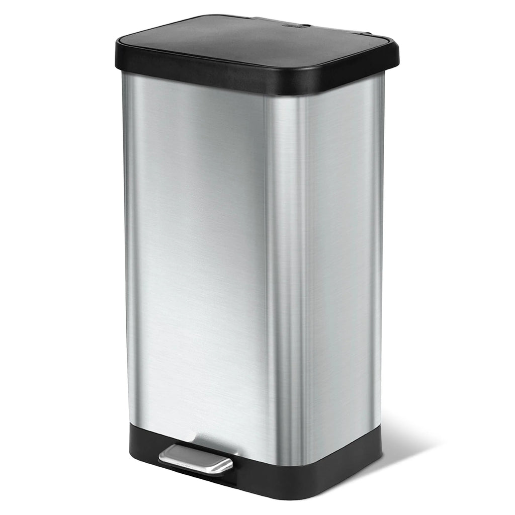 20 Gallon Stainless Steel Step Trash Can, Large Kitchen Garbage Bin with Odor Control