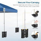 XiHuaZhaoChen  Canopy Tent Easy Set-up Outdoor Patio Canopy Adjustable Straight Leg Heights Instant Shelter with Wheeled Bag,Gray,10' x 10'