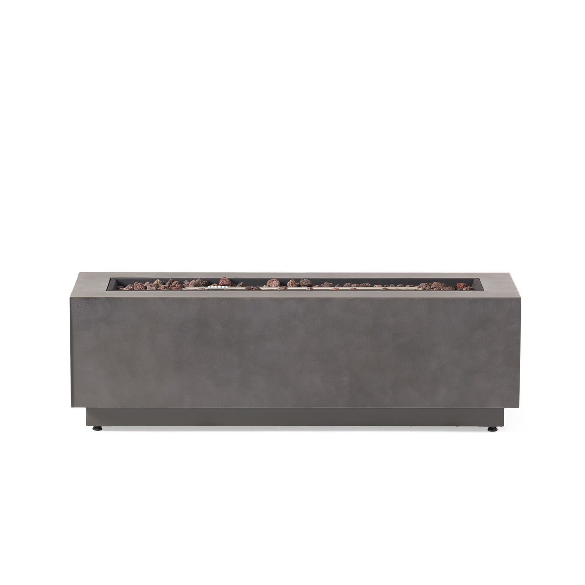 Christopher Knight Home Wellington Outdoor 50,000 BTU Rectangular Fire Pit (No Tank Holder) by  Brushed Brown