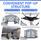 UBesGoo 12 x 12 Ez Pop Up Gazebo Canopy Tent with Mosquito Netting for Patio, Camping and Picnic Includes Carry Bag
