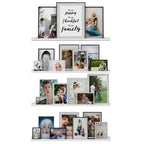 Set of 4 Floating Wall Shelves, 46 Inch Picture Ledge Display Shelves for Photos, Artwork and Home Decor