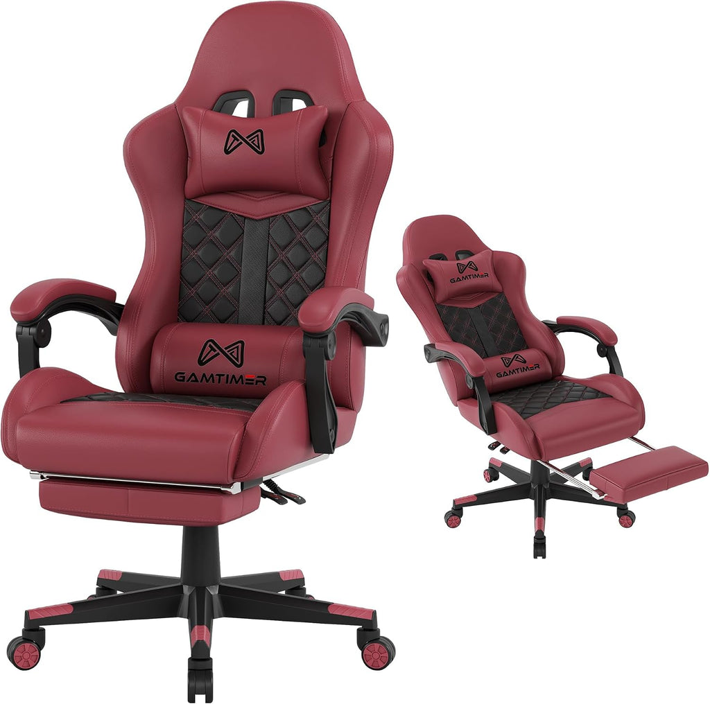Gaming Chair, 400 LB Weight Capacity,with Pocket Spring Cushion
