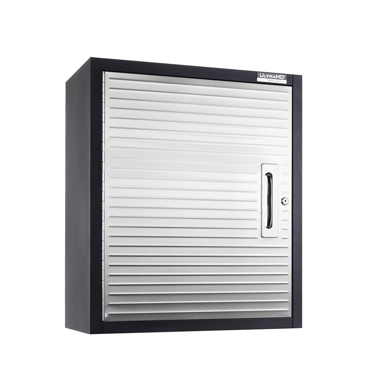 Seville Classics UltraHD? Solid Steel Lockable Metal Storage Wall Cabinet Organizer, w/ Adjustable Shelf, 24" W x 12" D x 28" H, Graphite