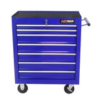 POVANLI  7-Drawer Rolling Tool Chest with Wheels Multifunctional Tool Chest Portable Tool Storage Cabinet with Locking System for Garage Workshop Warehouse Repair Shop