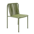 Christopher Knight Home Modern Rattan Patio Dining Chairs, Metal Frame, Green, Set of 2