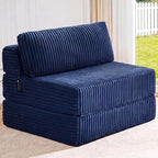 Folding Sofa Bed Convertible 4 in 1 Sleeper Chair Gray Single