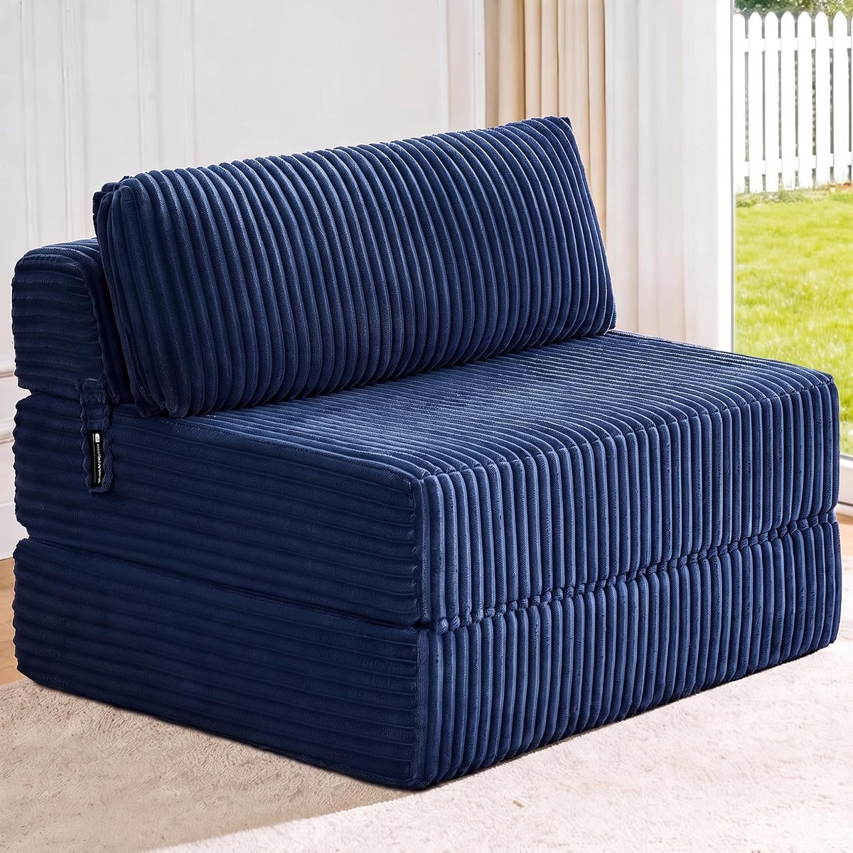 Folding Sofa Bed Convertible 4 in 1 Sleeper Chair Gray Single