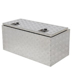 GZXS 36" Aluminum Storage Box Truck Underbody Toolbox Trailer RV Tool Heavy Duty Aluminum Tool RV ATV Trailer Storage Boxes W/Locks Keys Silver (36" x 18" x 17")