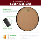 Modern Round Aluminum Wall Mirror, Decorative Circular Metal Frame Mirror for Living Room, Bedroom and Entryway