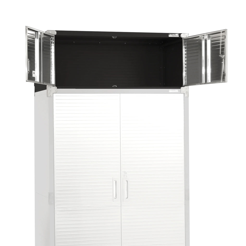 Seville Classics UltraHD Mega 2-Door Lockable Stacker Storage Cabinet, 48" W X 24" D X 18.5" H, Graphite