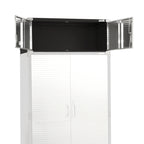 Seville Classics UltraHD Mega 2-Door Lockable Stacker Storage Cabinet, 48" W X 24" D X 18.5" H, Graphite