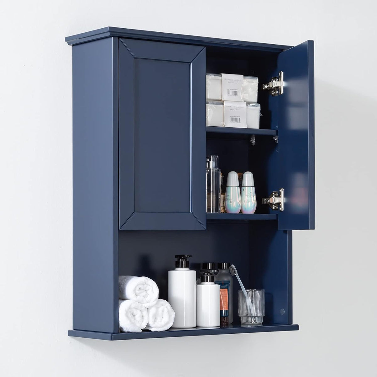 Bathroom Wall Mounted Wood Medicine Cabinet with Adjustable Shelf