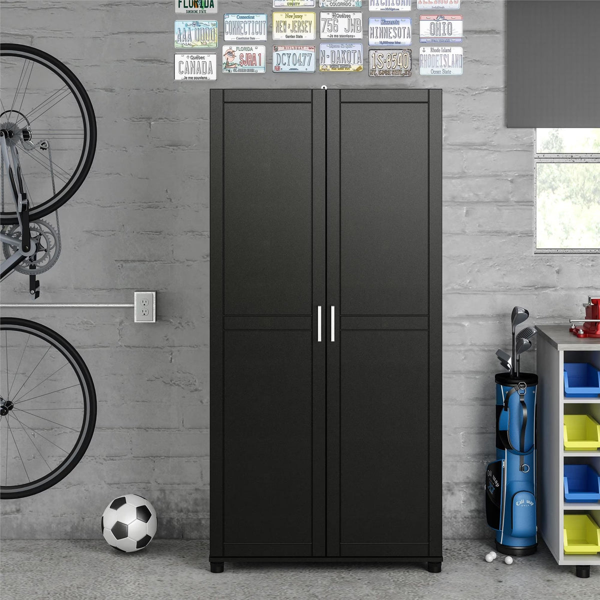 Callahan 36" Utility Storage Cabinet, Black