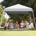 Canopy Tent, 10X10 FT Pop Up Canopy Outdoor Instant Tent Slant Legs with Carrying Bag, Portable Gazebo Shelter for Patio Deck Garden and Beach - 8X8 FT Canopy Cover (Dark Blue)