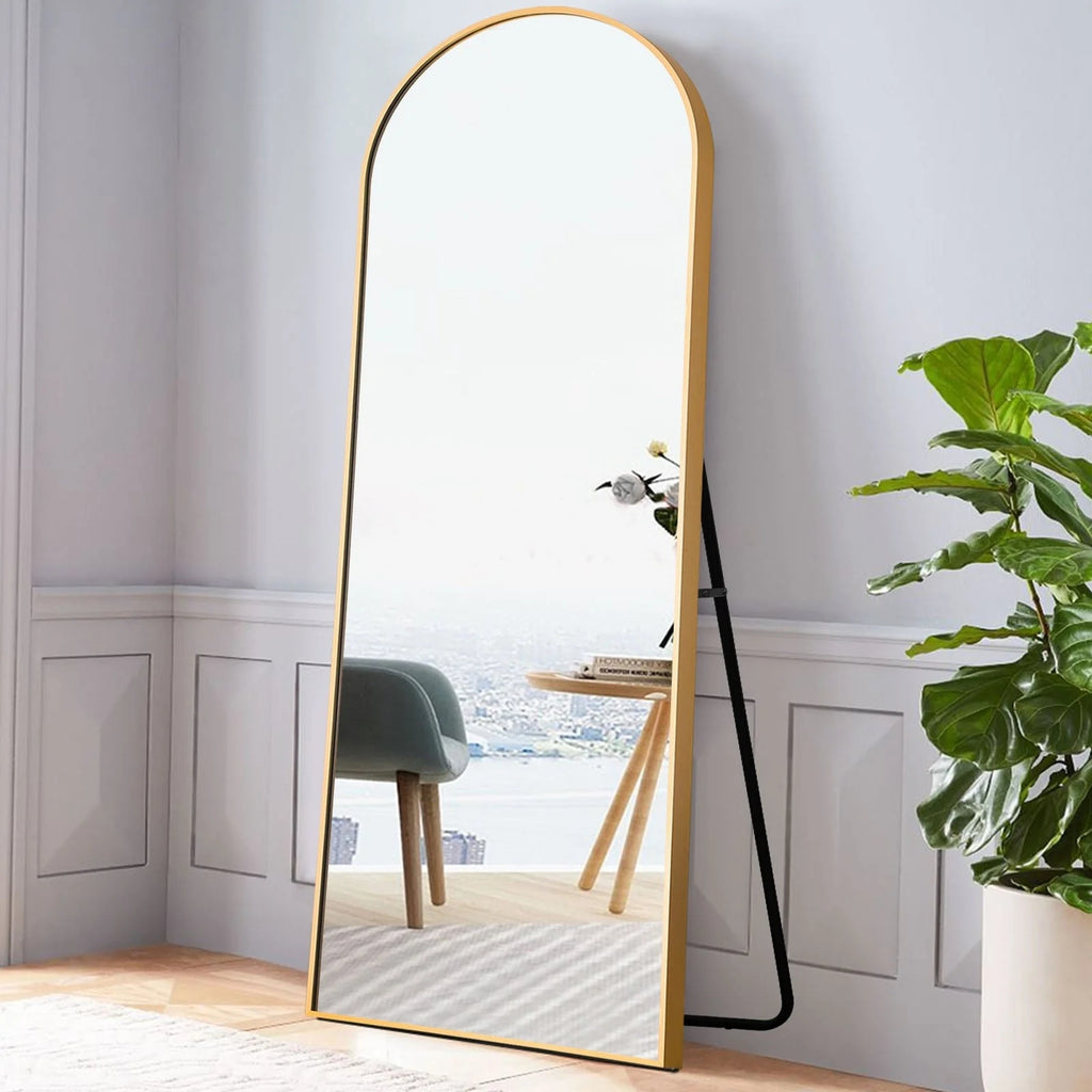 Arched Full Length Floor Mirror, Large Full Body Standing and Wall Mounted Mirror for Bedroom, Living Room and Home Decor