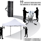 CL.HPAHKL 10' x 10'  Outdoor Pop Up Canopy Tent with Wheeled Bag, Outdoor Shade Tent for Party One Push Patio Tent Canopy Instant Slant Leg Conopy for Backyard Outdoor Patio and Lawn