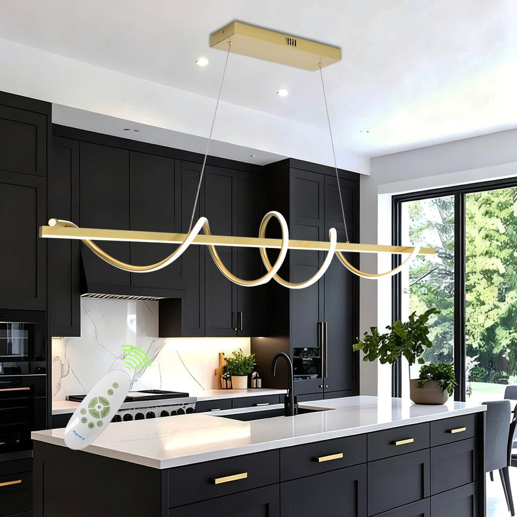 Minimalist Dimmable LED Pendant Chandelier with Remote Control