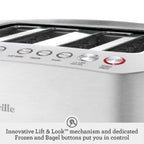 Die-Cast Smart Toaster, 2-Slice, Brushed Stainless Steel