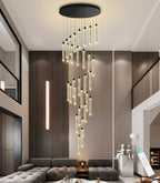 Modern Crystal Pendants Lighting Mini Chandelier for Kitchen Island LED Dimmable Ceiling Handing Lighting Adjustable Flush Mount Ceiling Light for Dining Room Hallway