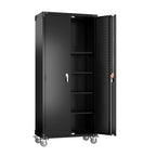 Aobabo 72 Inch Locking Storage Cabinet w/ Adjustable Shelves, Gray