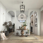 Round Metal Black Frame Bathroom Vanity Mirror, Wall Mounted Decorative Mirror