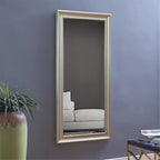 Tall Full Length Mirror, Oversized Rectangle Full Body Wall Mounted Mirror with Smooth Faux Wood Frame